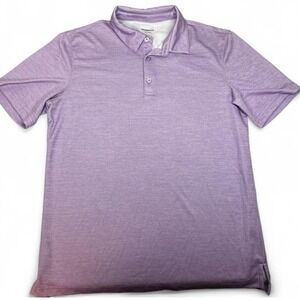 BCG Golf Mens Short Sleeve Polo Shirt Purple Heathered Size Medium Preppy Sporty